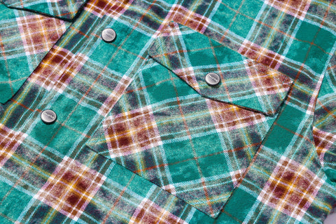 BEASTER Washed Haze Plaid Shirt